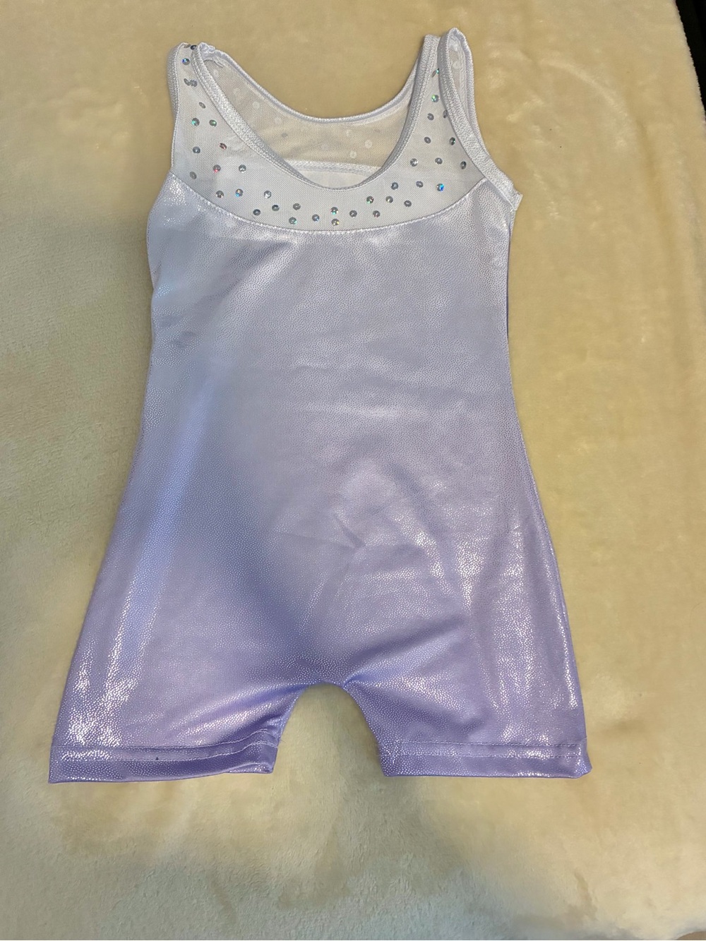 Girls' Lavender Geometric One-Piece Romper - Picture 3 of 3